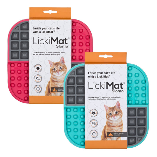 LickiMat Slomo Wet & Dry Double Slow Food Cat Bowl