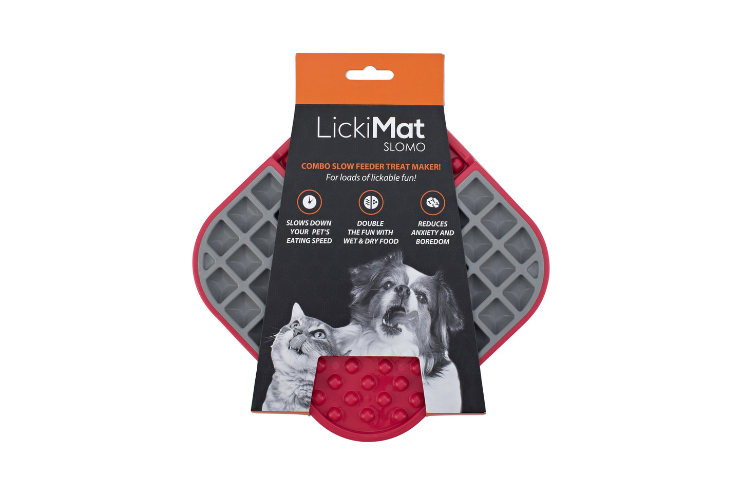 LickiMat Slomo Wet & Dry Double Slow Food Dog Bowl - Blue