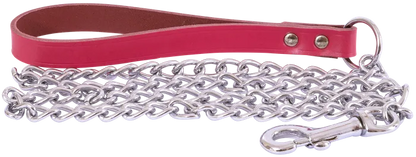Beau Pets – Chain Lead with Leather Handle