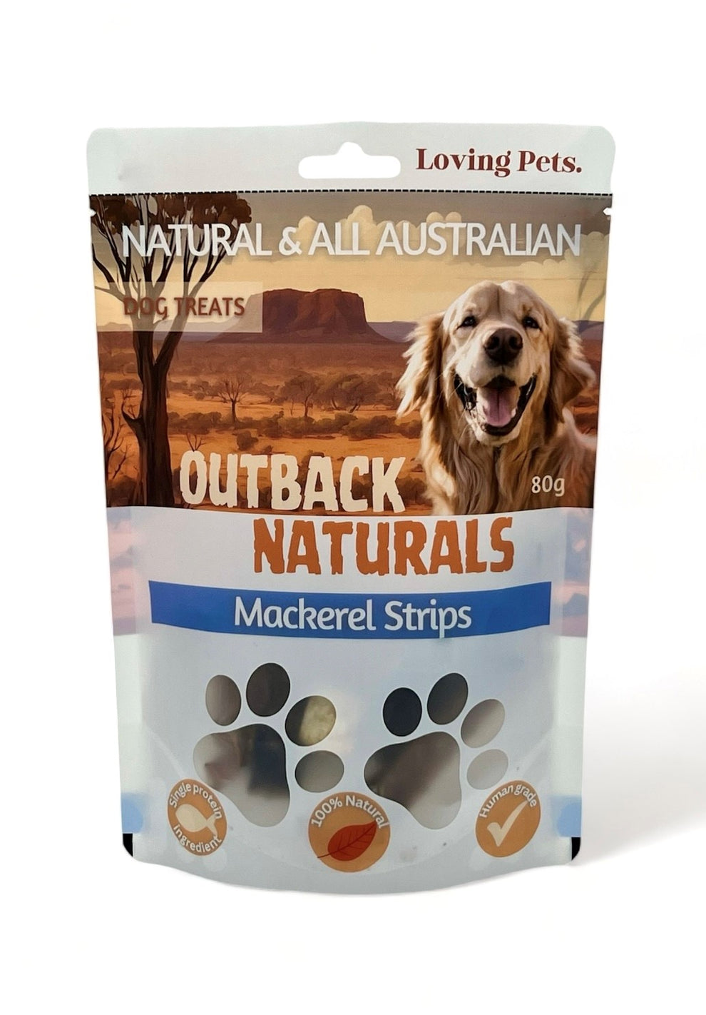 Loving Pets Mackerel Strips 80G