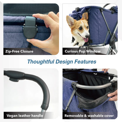 Ibiyaya Maxi Deep Carriage Pet Stroller - Royal Blue
