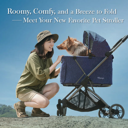 Ibiyaya Maxi Deep Carriage Pet Stroller - Royal Blue