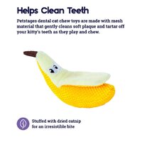 Petstages Dental Banana Catnip Chew Toy for Cats