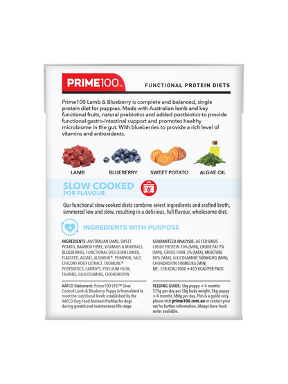 Prime100 – SPD Slow Cooked – Lamb & Blueberry – Puppy