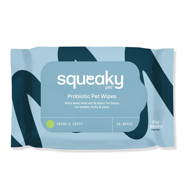 Squeaky Pet Probiotic Pet Wipes Fresh & Zesty 20 Wipes