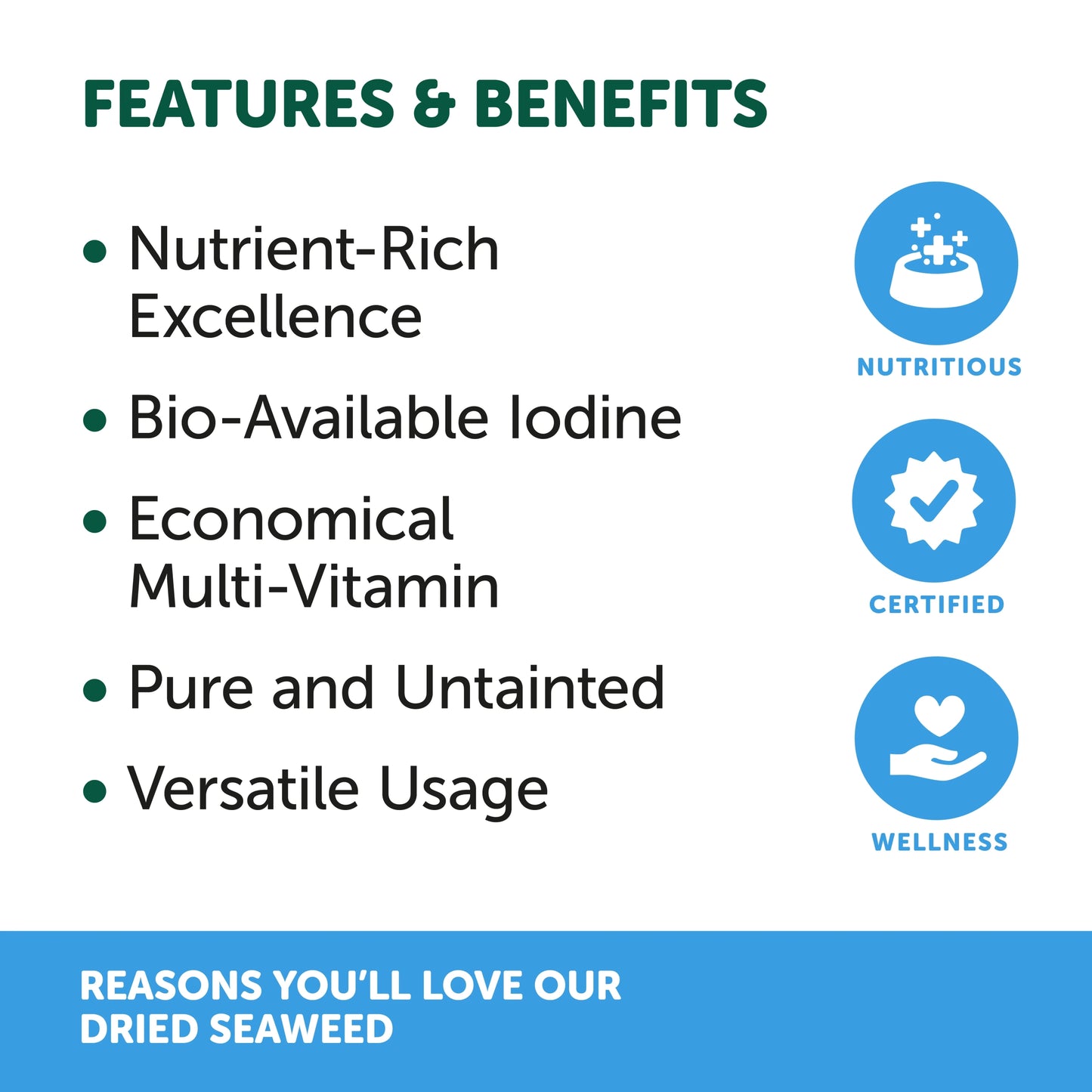 Natural Animal Solutions - Dried Seaweed - 300g