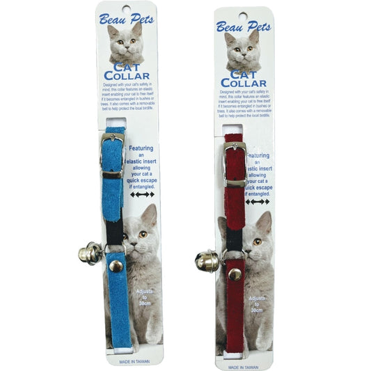Beau Pets Cat Collars Suede