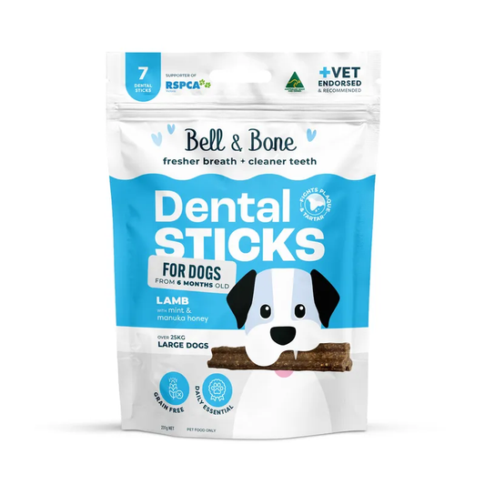 Bell & Bone Dog Dental Sticks Chicken Lamb Mint & Manuka Honey
