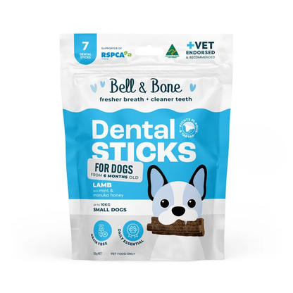 Bell & Bone Dog Dental Sticks Chicken Lamb Mint & Manuka Honey