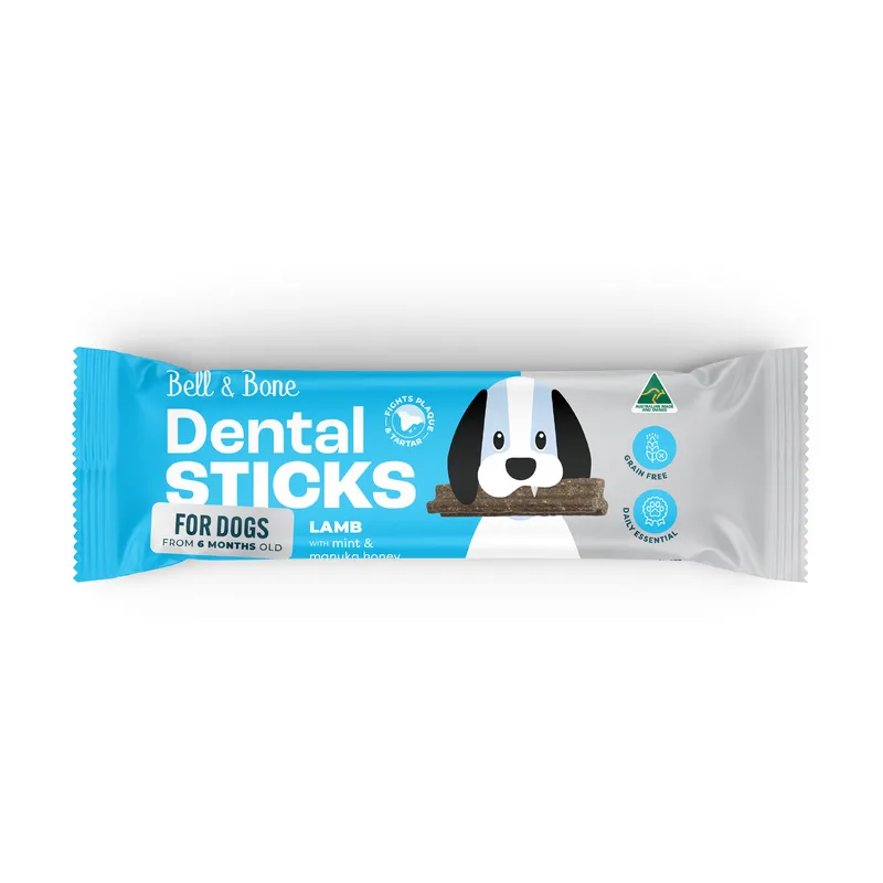 Bell & Bone Dog Dental Sticks Lamb Mint Honey 44Pk