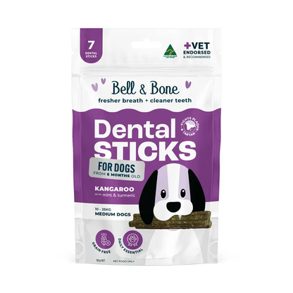 Bell & Bone Dog Dental Sticks Roo Mint & Turmeric Large
