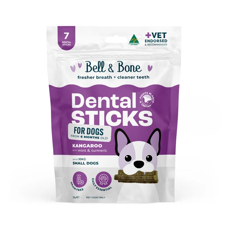 Bell & Bone Dog Dental Sticks Roo Mint & Turmeric Large