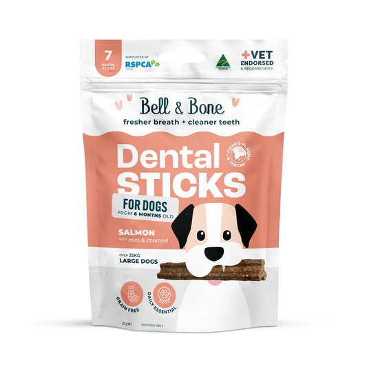 Bell & Bone Dog Dental Sticks Salmon Mint & Charcoal Large