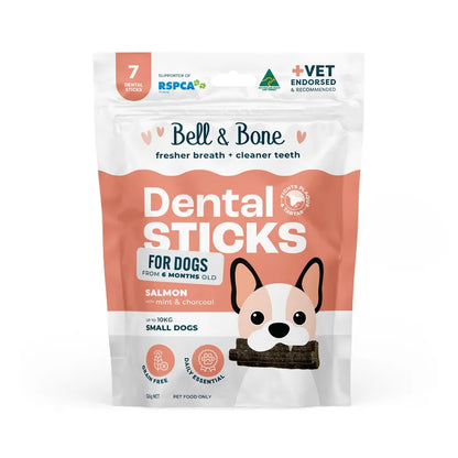 Bell & Bone Dog Dental Sticks Salmon Mint & Charcoal Large