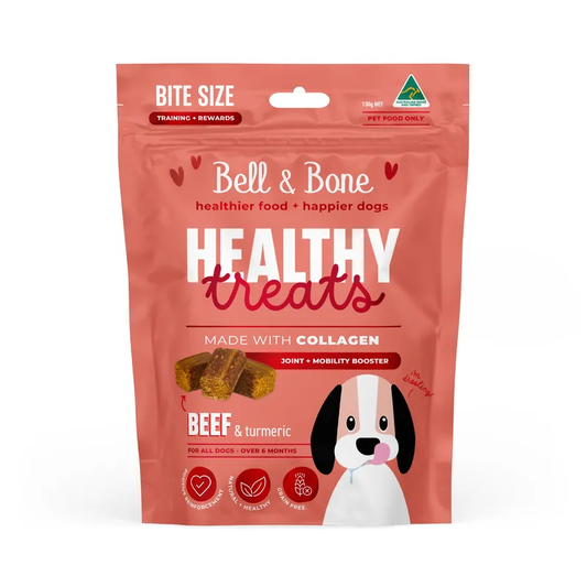 Bell & Bone Healthy Treats Beef & Turmeric (Joint & Mobility) 130G