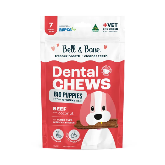 Bell & Bone Puppy Dental Chews Beef & Coconut