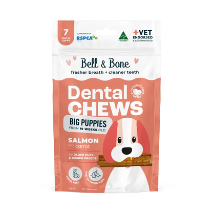 Bell & Bone Puppy Dental Chews Salmon & Carrot