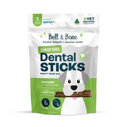 Bell & Bone Senior Dental Sticks Chicken Mint Ginger