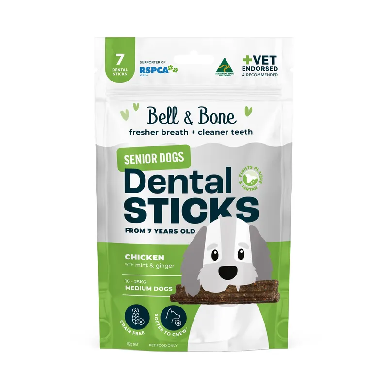 Bell & Bone Senior Dental Sticks Chicken Mint Ginger
