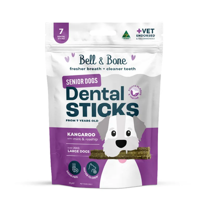 Bell & Bone Senior Dental Sticks Roo Mint Rosehip