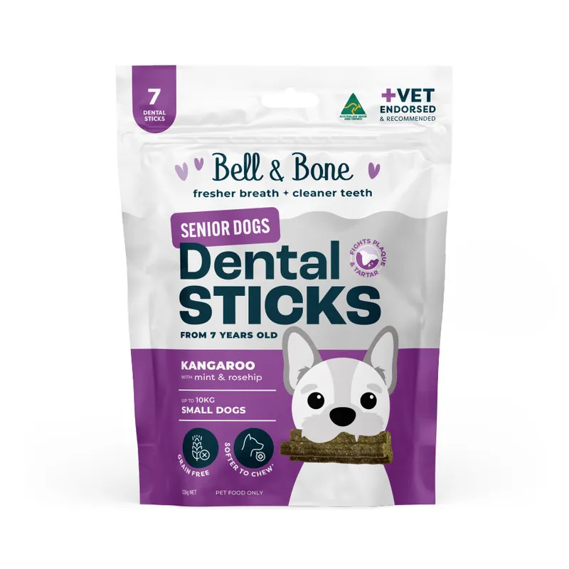 Bell & Bone Senior Dental Sticks Roo Mint Rosehip