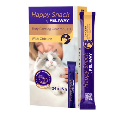 Feliway Happy Snack Calming Treats available in 24Pk & 6Pk - 2 Flavours