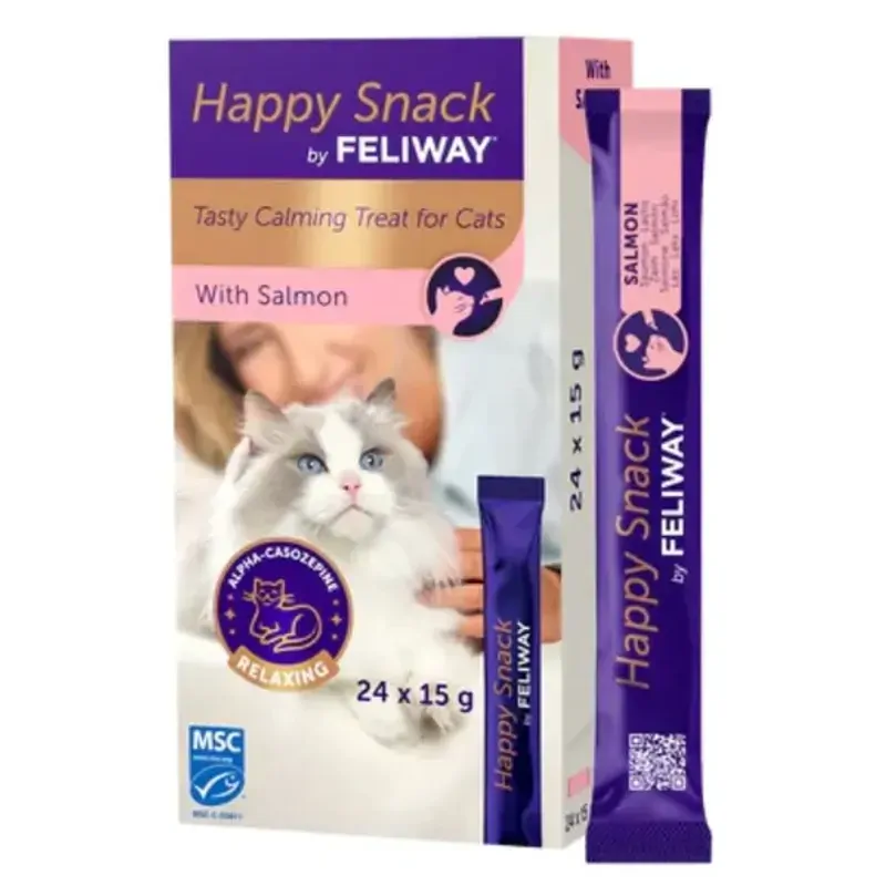 Feliway Happy Snack Calming Treats available in 24Pk & 6Pk - 2 Flavours