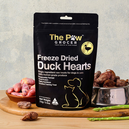 The Paw Grocer Black Label Freeze Dried Duck Heart 72G