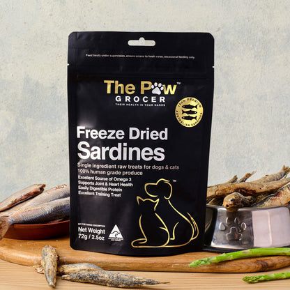 The Paw Grocer Black Label Freeze Dried Sardines 72G