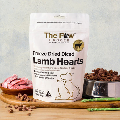 The Paw Grocer White Freeze Dried Lamb Heart Treats 90G