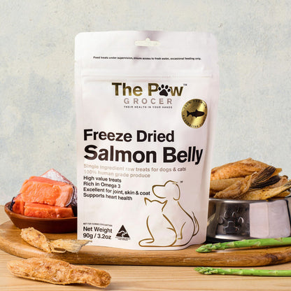 The Paw Grocer White Freeze Dried Salmon Belly Treats 90G
