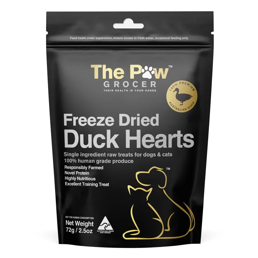 THE PAW GROCER BLACK LABEL FD BEEF HEARTS 72G