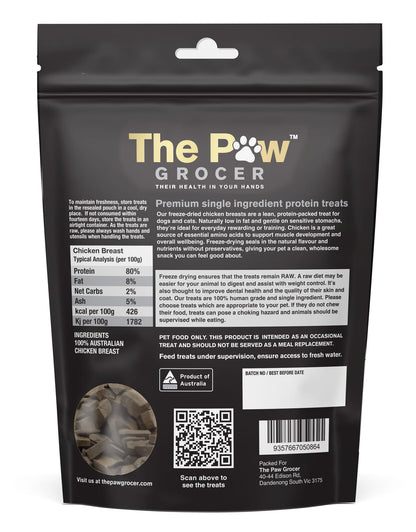 THE PAW GROCER BLACK LABEL FD CHICKEN BREAST 72G