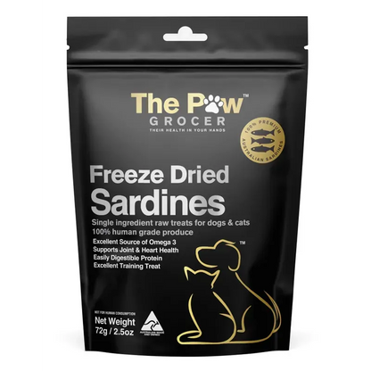 The Paw Grocer Black Label Freeze Dried Sardines 72G