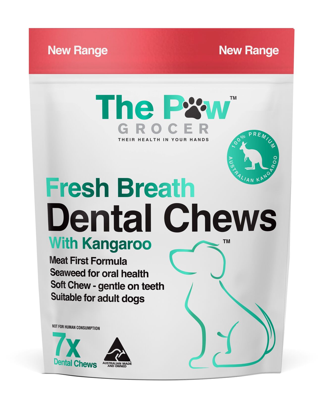 THE PAW GROCER KANGAROO DENTAL CHEW 7 UNITS