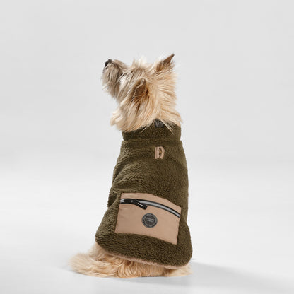 Snooza Wear – Teddy Pocket Coat – Khaki/Fawn