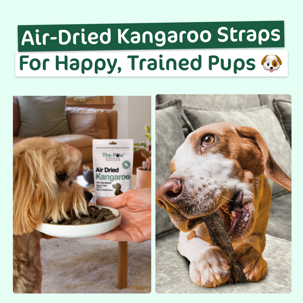 The Paw Grocer Air Dried Kangaroo Straps 100G
