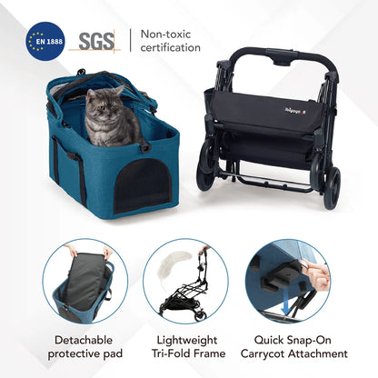 Ibiyaya Travois Tri-Fold Pet Travel System Xl - Blue