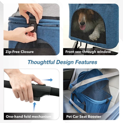 Ibiyaya Travois Tri-Fold Pet Travel System Xl - Blue