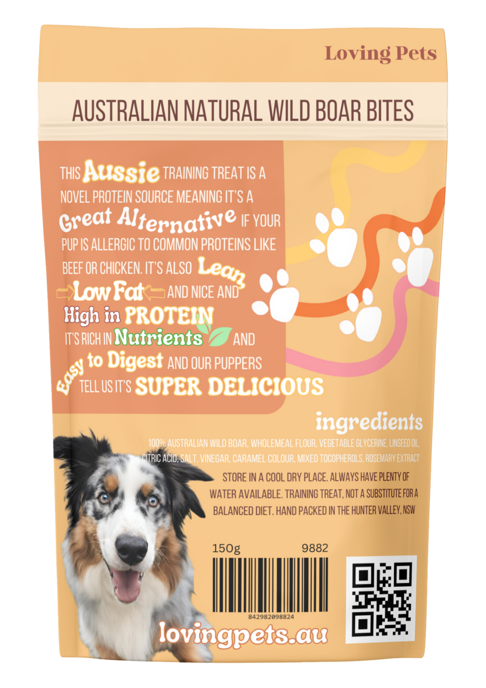 Loving Pets Australian Natural Wild Boar Bites 150G