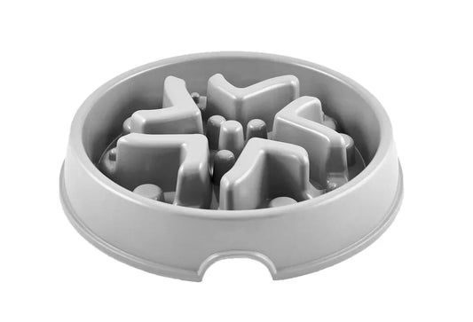 All Fur You Dog Bamboo Slow Feeder Bowl Grey