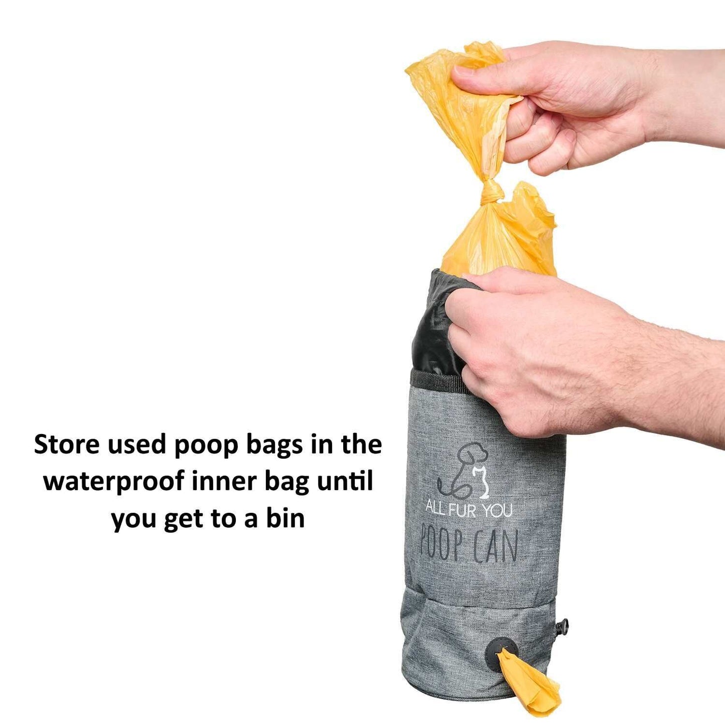 All Fur You Dog Poop Can Grey
