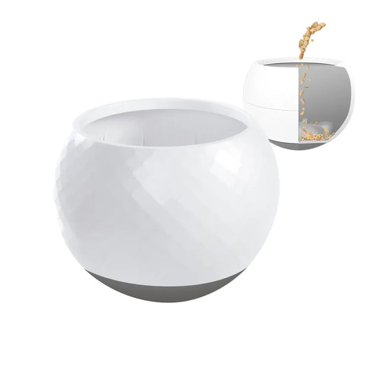 All Fur You Wobbler Slow Feeder Bowl Grey