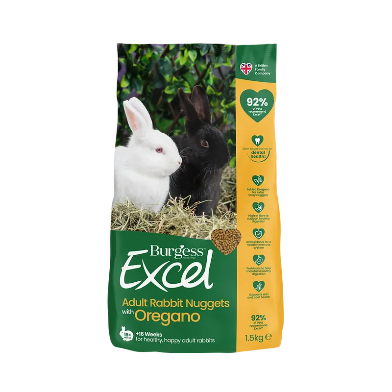 Burgess Excel Adult Rabbit Nuggets Mint 1.5Kg