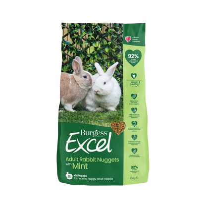 Burgess Excel Adult Rabbit Nuggets Mint 1.5Kg