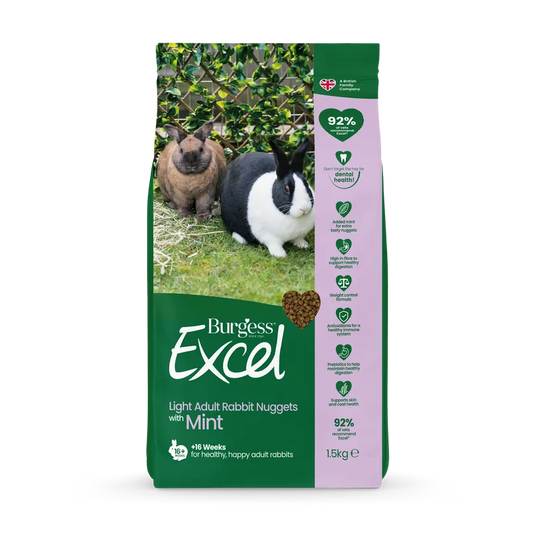 Burgess Excel Light Rabbit Nuggets Mint 1.5Kg