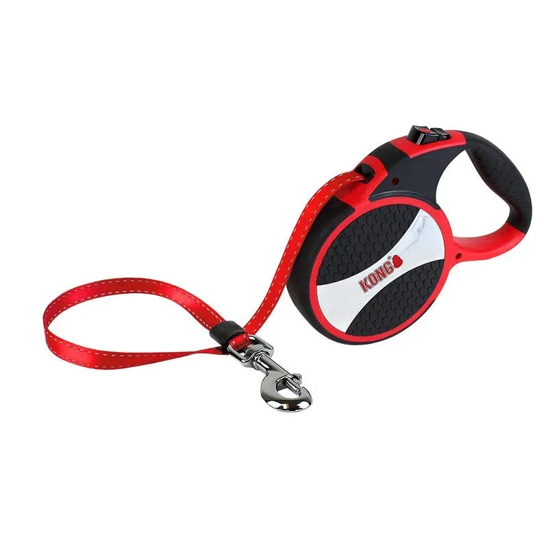 Kong Explore Retractable Leash Grey or Red - Large