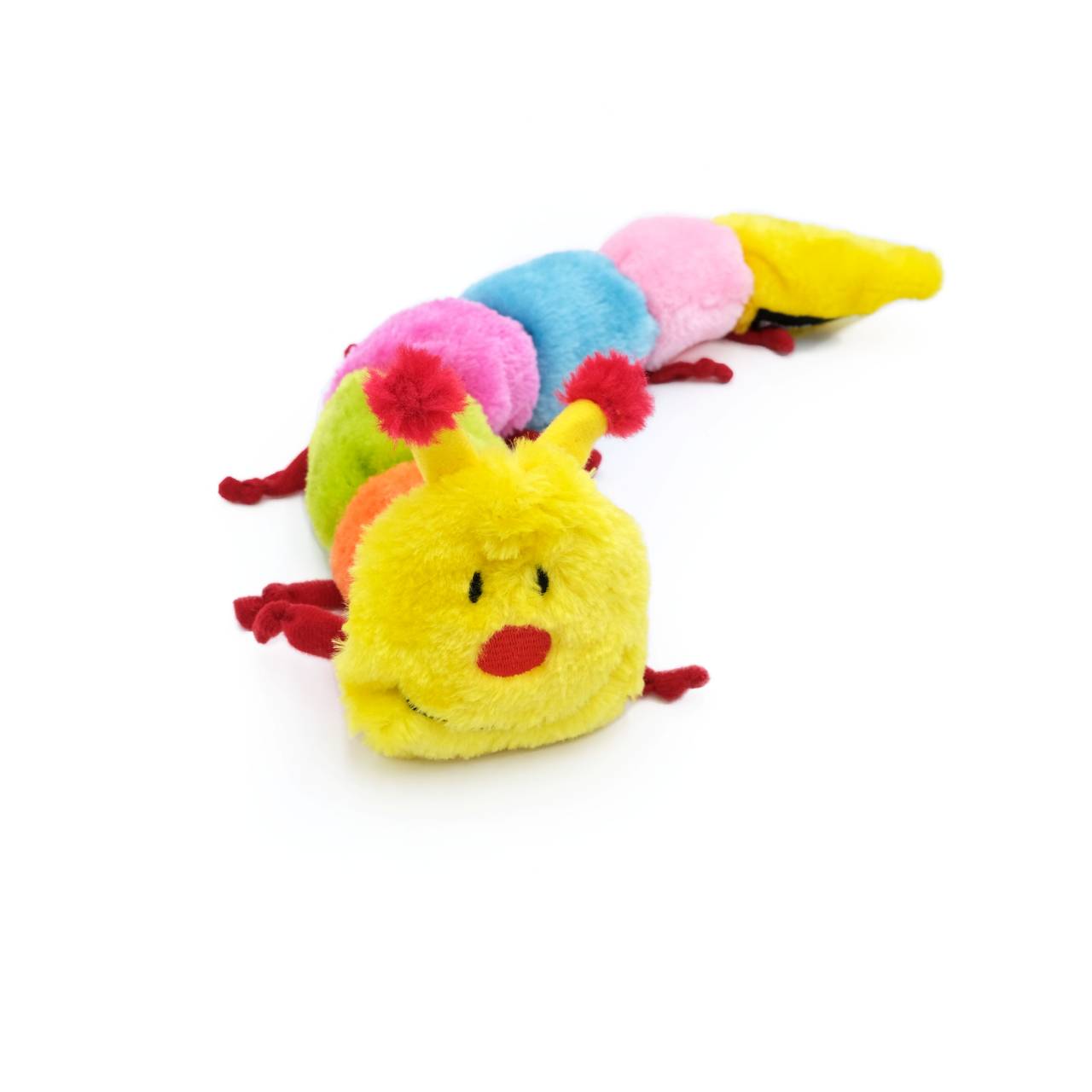 Zippy Paws Long Caterpillar 6 Squeakers Plush No Stuffing Dog Toy