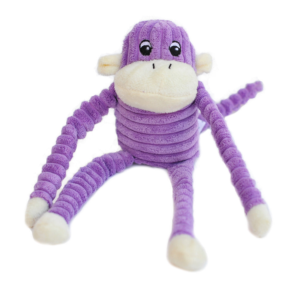 Zippy Paws Spencer the Crinkle Monkey Long Leg Plush Dog Toy -