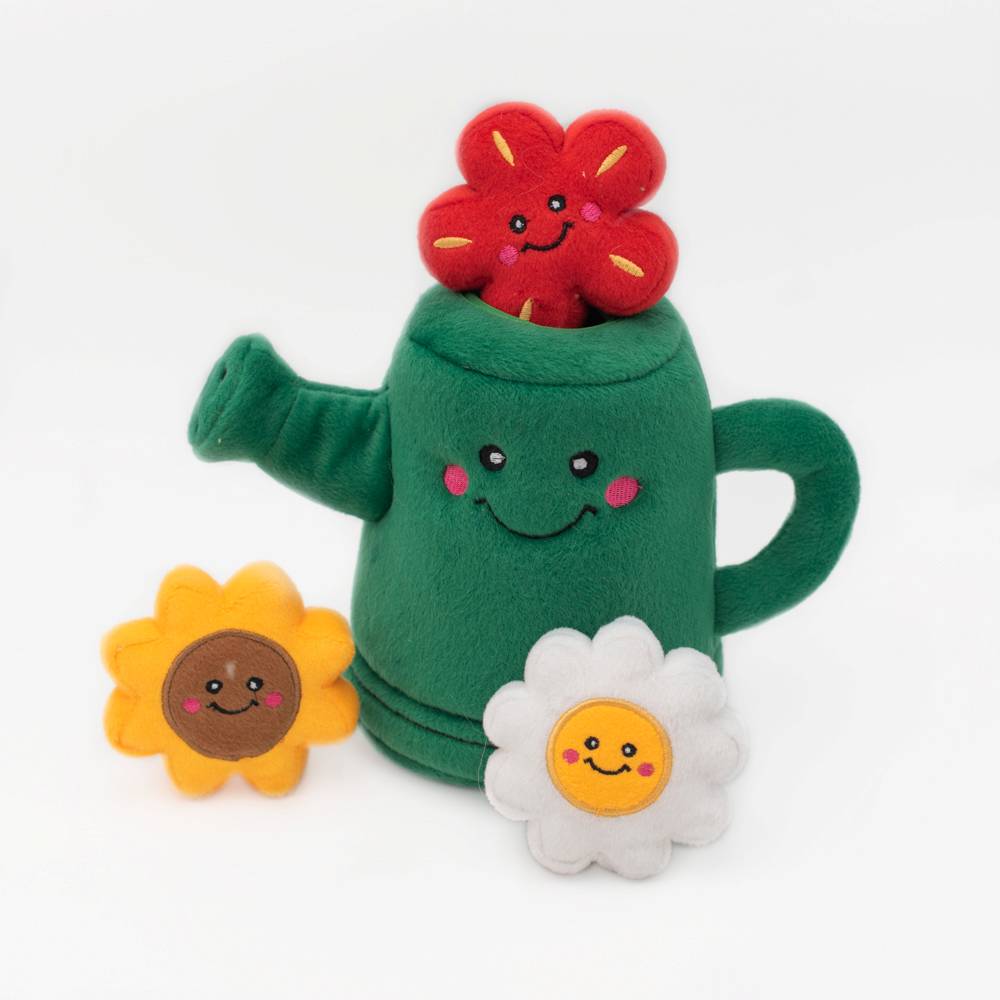 Zippy Paws Zippy Burrow Interactive Dog Toy - Watering Can + 3 Flowers